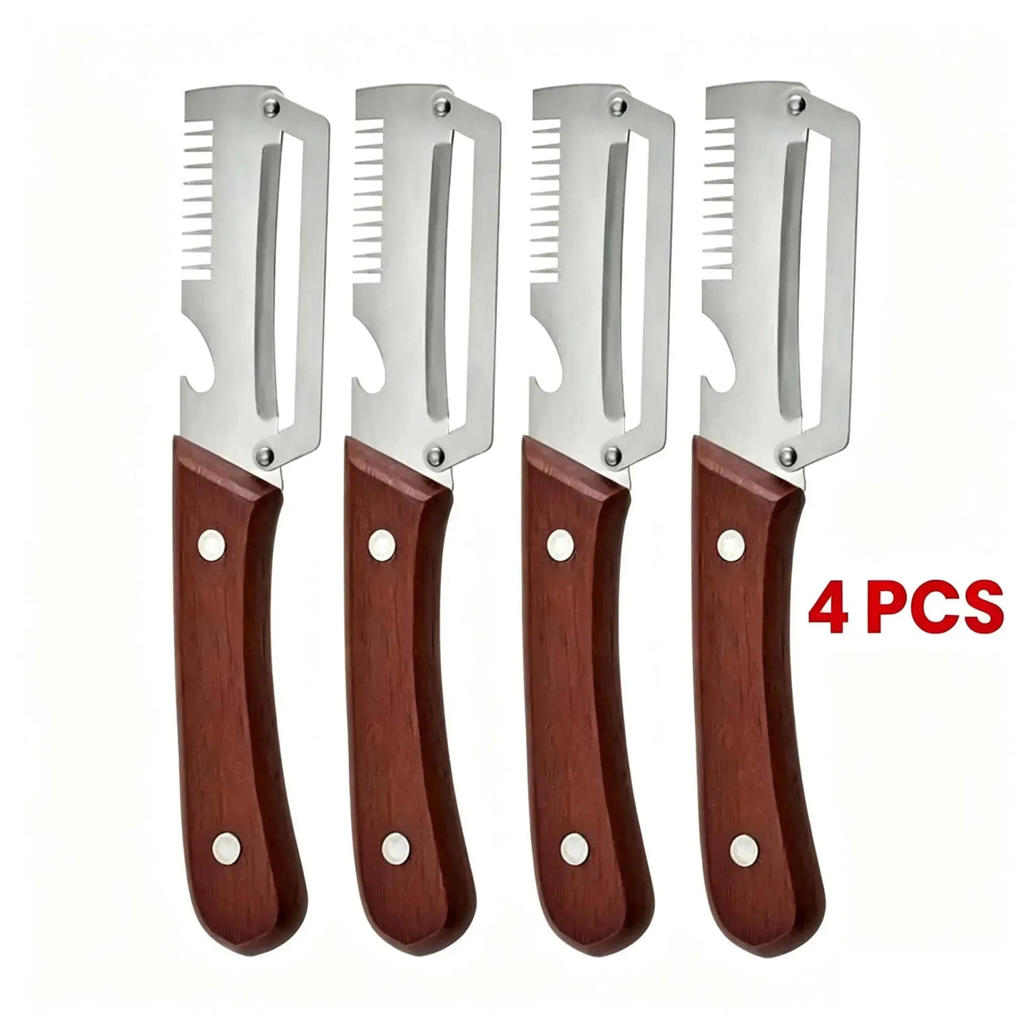 Premium-Grade Fruit & Vegetable Peeler| Sharp Stainless Steel Blade, Ergonomic Wooden Handle + Built-In Bottle Opener β Ideal for Daily Kitchen Use
