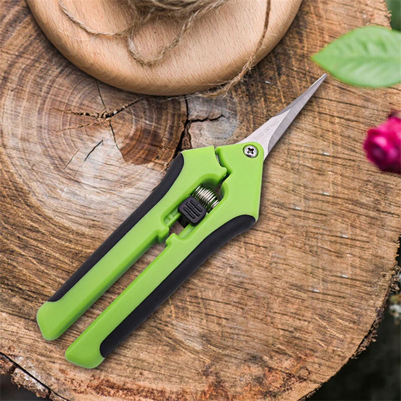 6.5 Inch Gardening Scissors Hand Pruner Pruning Shears Trimming Scissors with Straight Elbow Stainless Steel Blades for Plant