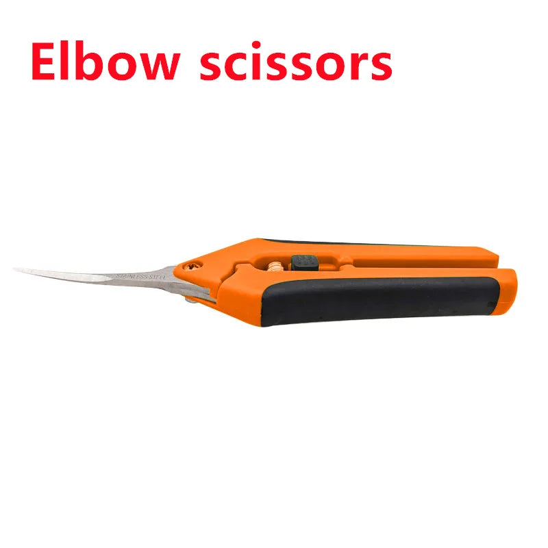 6.5 Inch Gardening Scissors Hand Pruner Pruning Shears Trimming Scissors with Straight Elbow Stainless Steel Blades for Plant