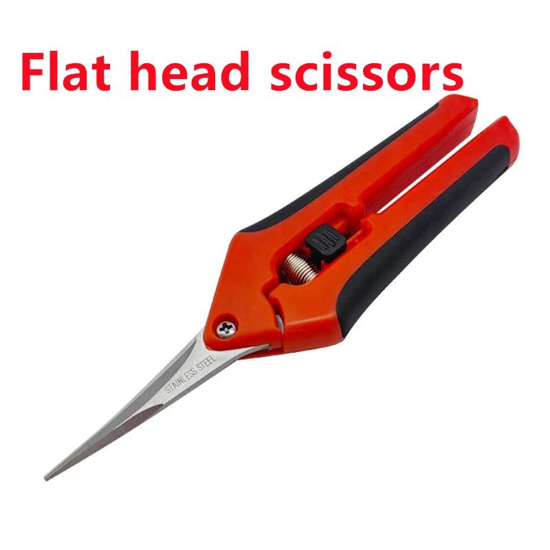 6.5 Inch Gardening Scissors Hand Pruner Pruning Shears Trimming Scissors with Straight Elbow Stainless Steel Blades for Plant