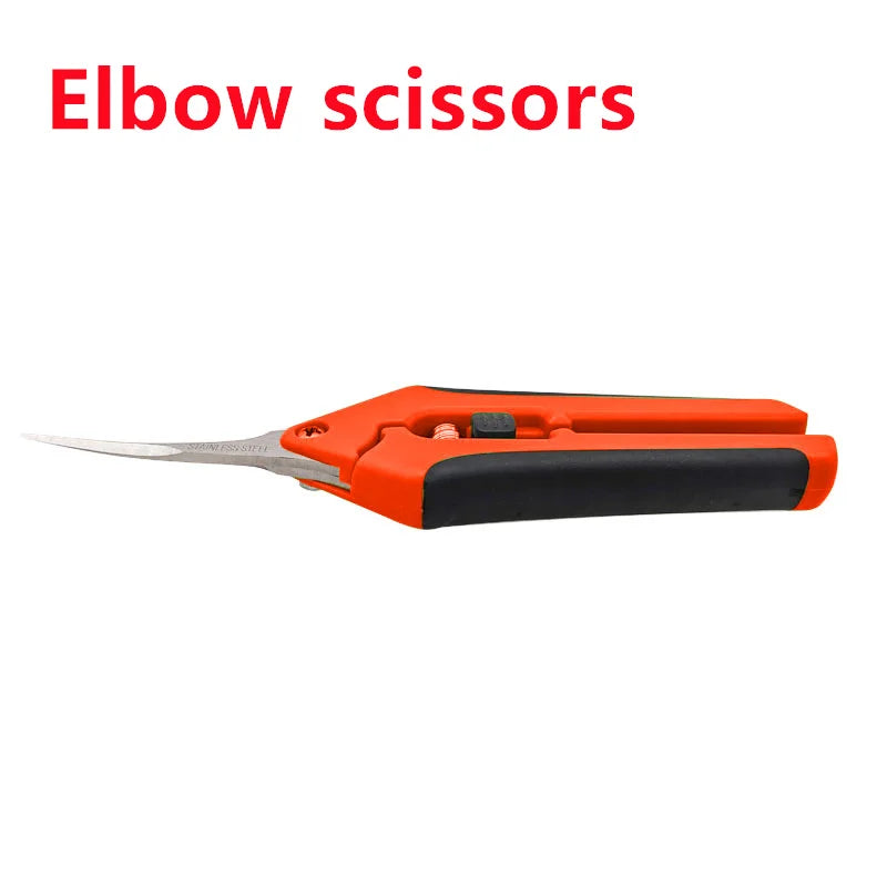 6.5 Inch Gardening Scissors Hand Pruner Pruning Shears Trimming Scissors with Straight Elbow Stainless Steel Blades for Plant