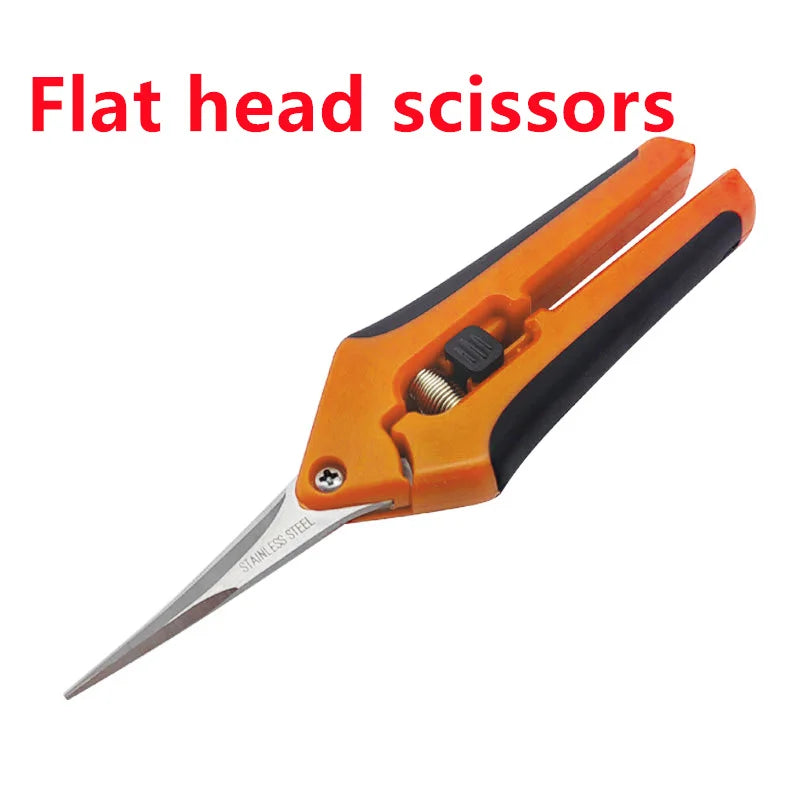 6.5 Inch Gardening Scissors Hand Pruner Pruning Shears Trimming Scissors with Straight Elbow Stainless Steel Blades for Plant