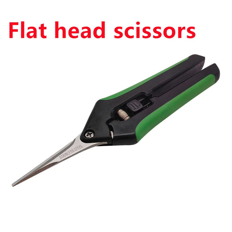 6.5 Inch Gardening Scissors Hand Pruner Pruning Shears Trimming Scissors with Straight Elbow Stainless Steel Blades for Plant