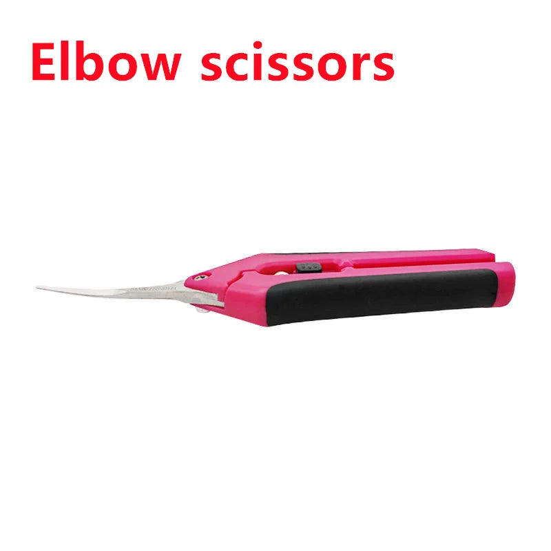 6.5 Inch Gardening Scissors Hand Pruner Pruning Shears Trimming Scissors with Straight Elbow Stainless Steel Blades for Plant