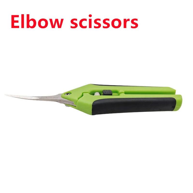 6.5 Inch Gardening Scissors Hand Pruner Pruning Shears Trimming Scissors with Straight Elbow Stainless Steel Blades for Plant