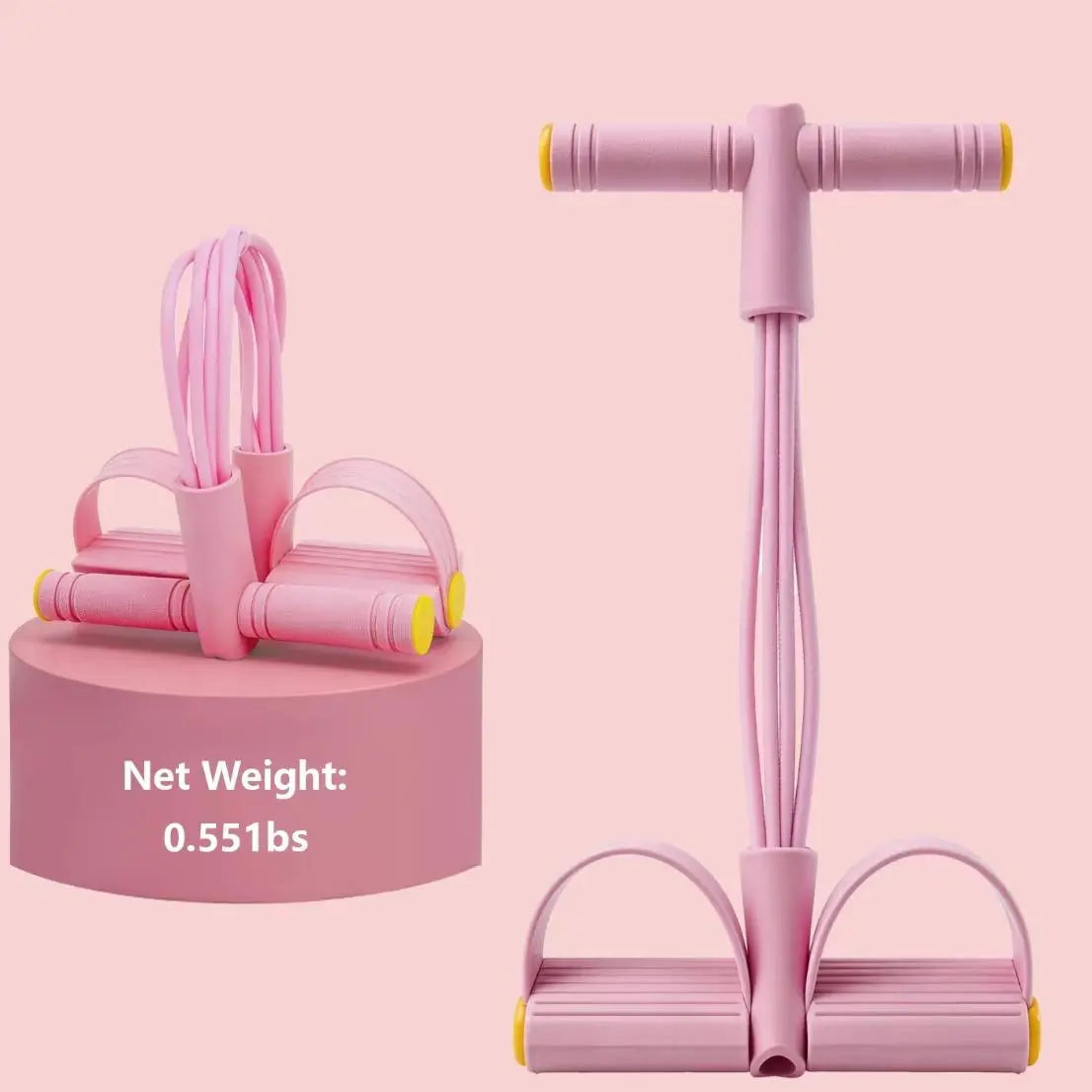 Multifunctional Tension Rope, 4-Tube Elastic Yoga Pedal Tension Belt, Natural Latex Tension Rope Fitness Equipment, Rubber,Mother'S Day Gifts